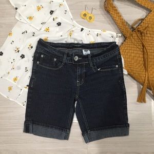 Revolt jean long shorts size 9 cuffed hem bermuda